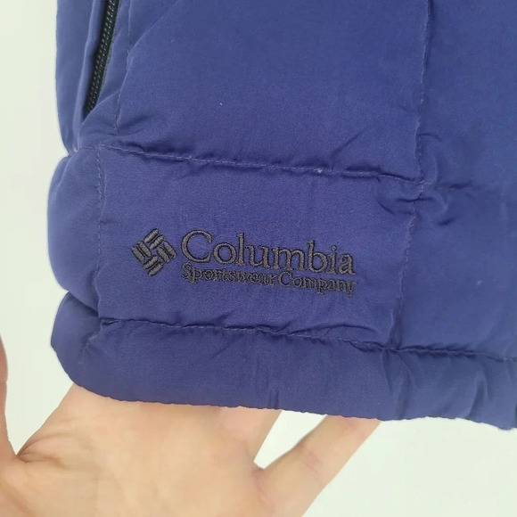 Columbia womens blue puffer feather & down vest size small - Picture 8 of 8